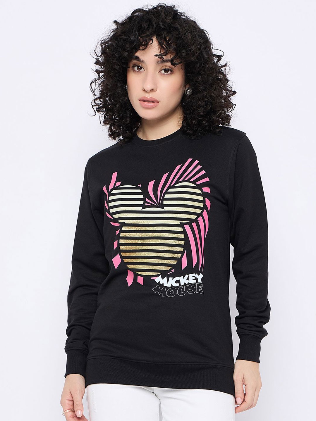 

Wear Your Mind Women Printed Sweatshirt, Black