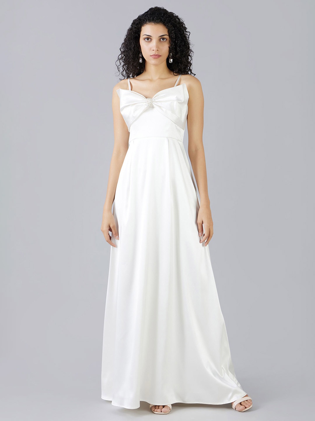 

MISH X Women Satin Maxi Dress, White