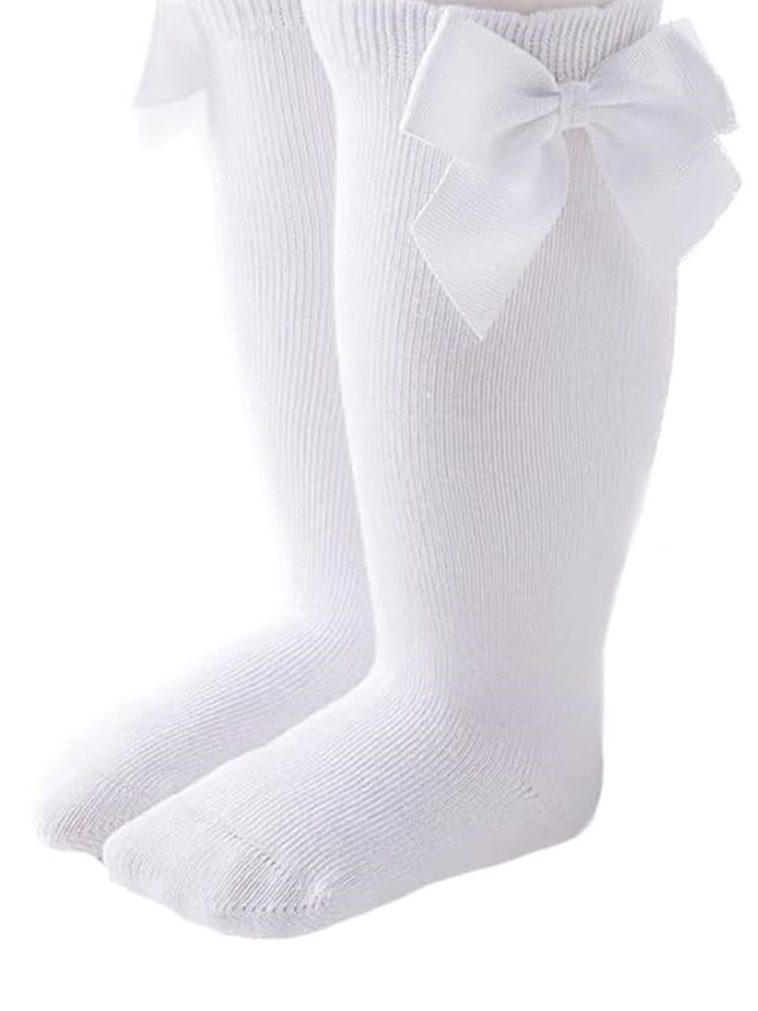 

EL REGALO Girls Knee Length Socks, White