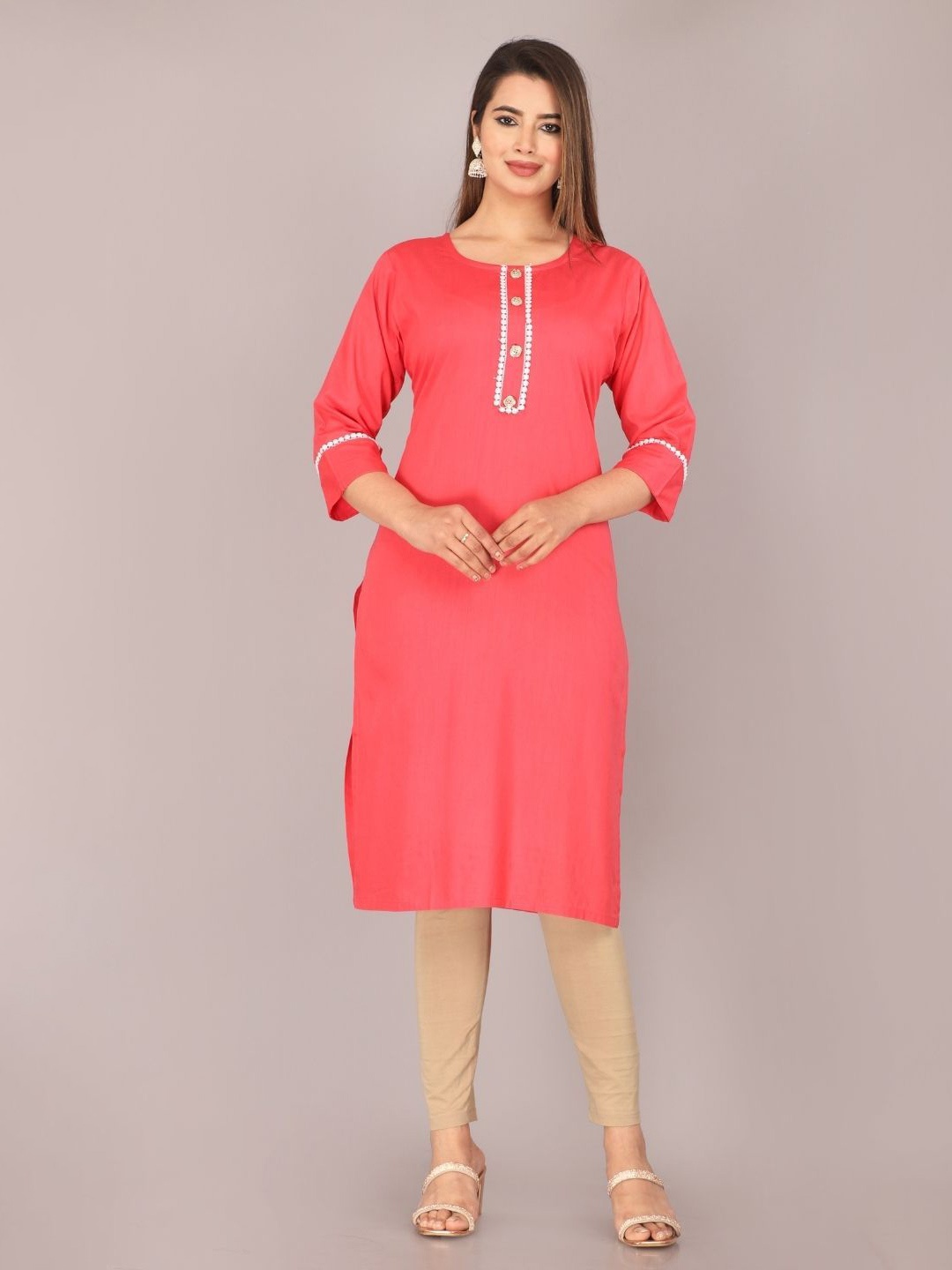 

Mahiras Straight Kurta, Orange