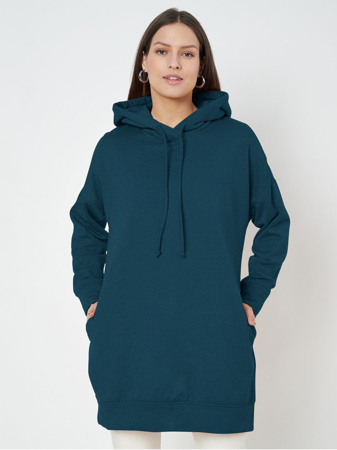 

BRINNS Women Hooded Sweatshirt, Teal