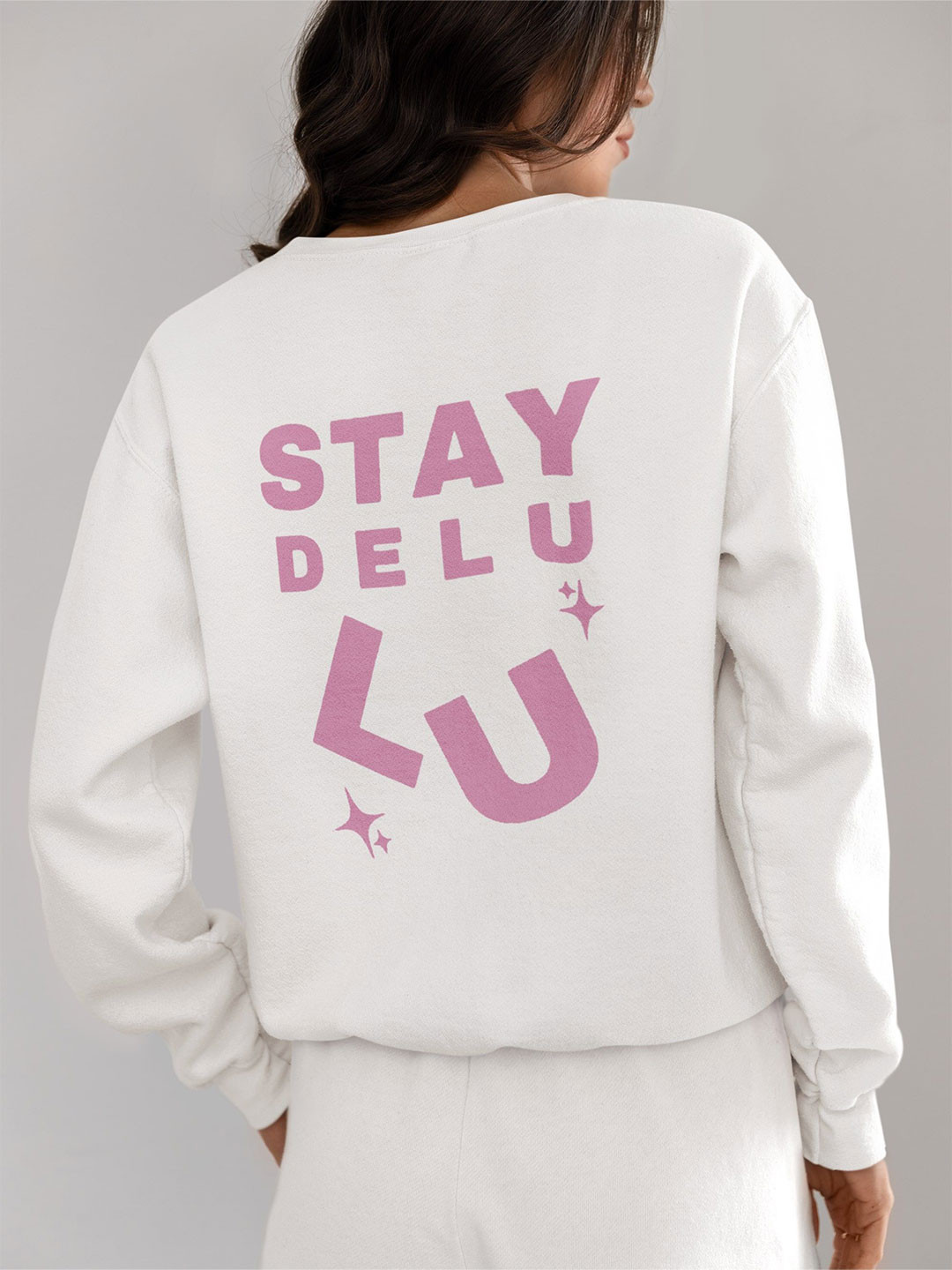 

TheBTclub Women Printed Pullover Sweatshirt, White