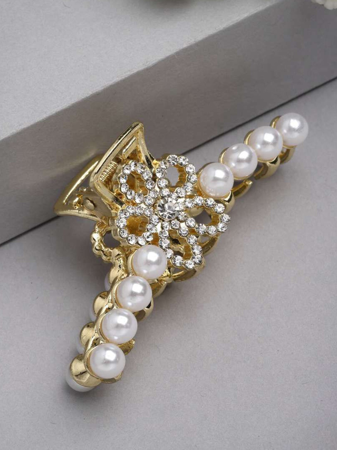 

Radhya Accessories Women Embellished Claw Clip, Gold