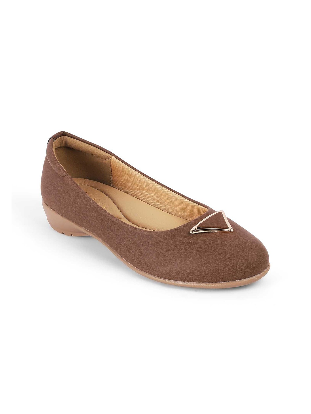

Tresmode Women Slip-On Ballerinas Flats With Buckles, Brown