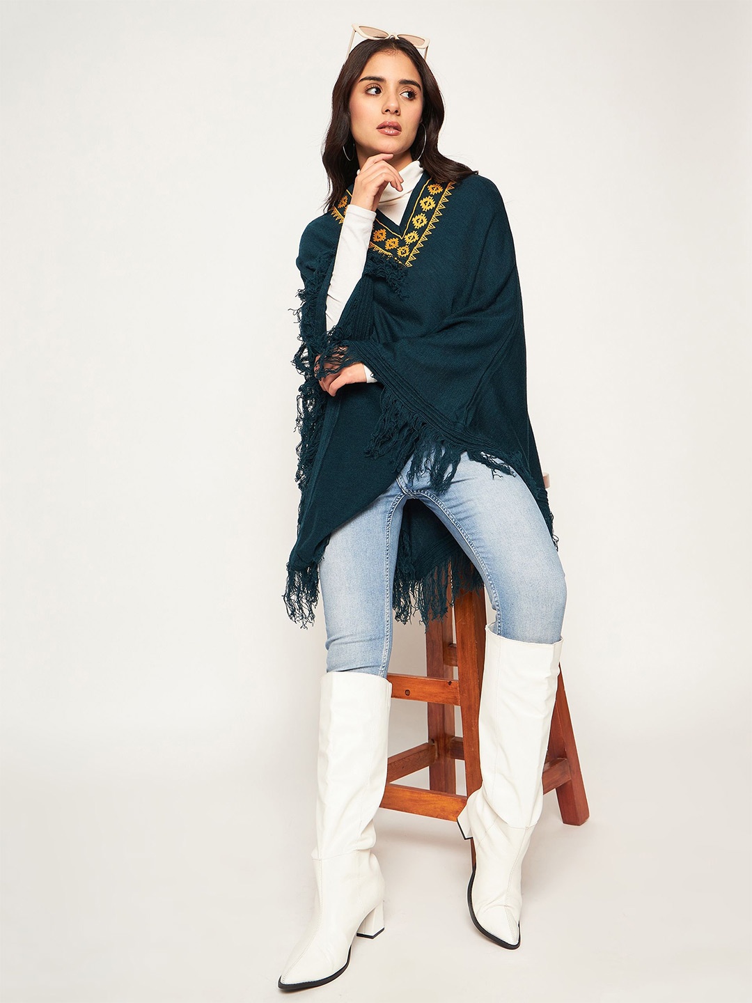 

Club York Women Poncho, Teal