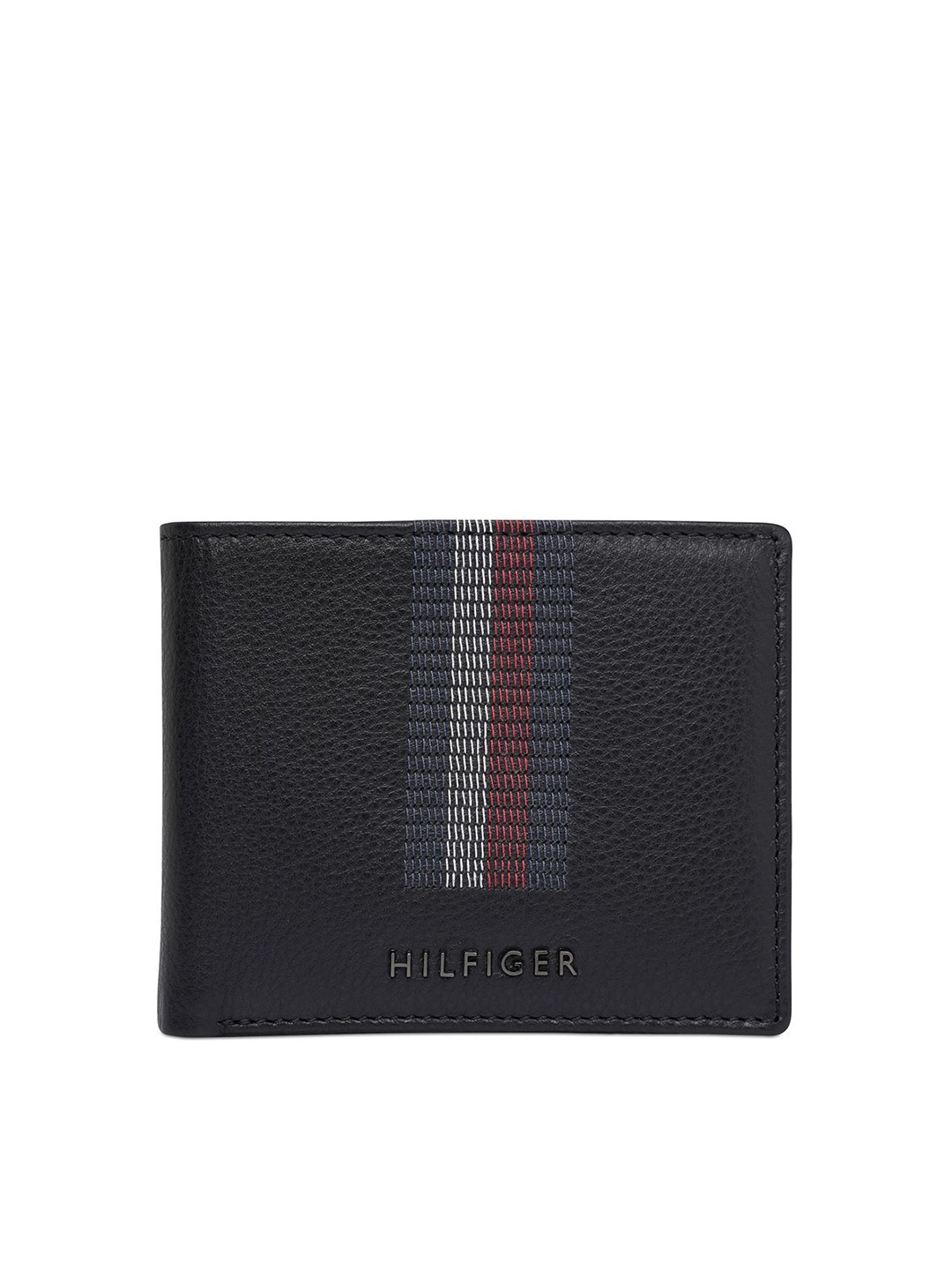 

Tommy Hilfiger Men Leather Two Fold Wallet, Black