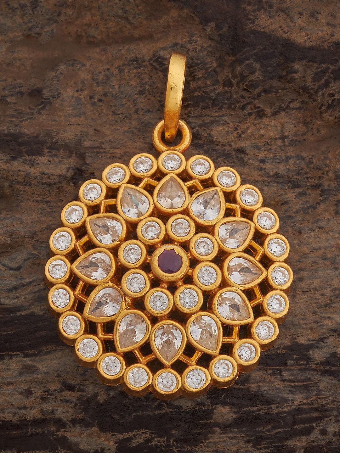 

Kushal's Fashion Jewellery Gold-Plated Circular Pendants