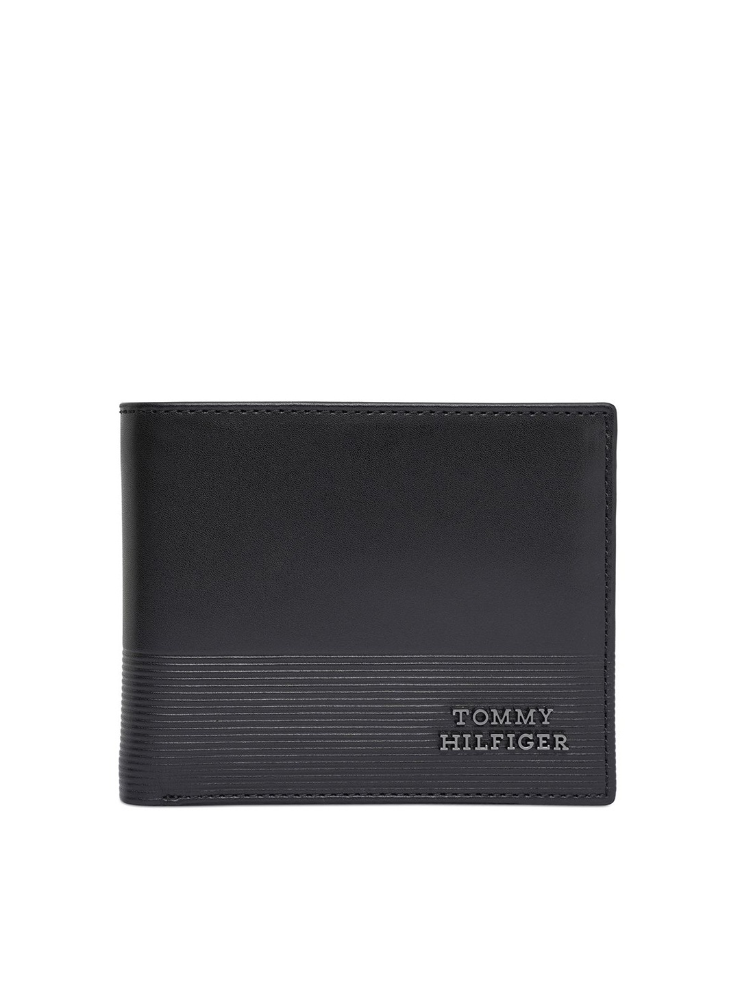 

Tommy Hilfiger Men Leather Two Fold Wallet, Black