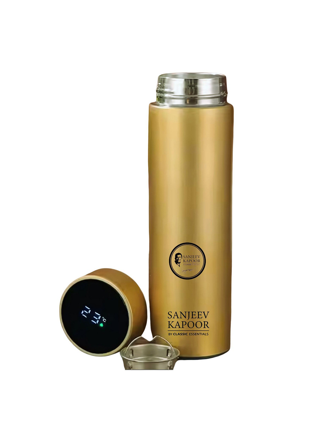 

Classic Essentials Enigma Stainless Steel Insulated Bottle with LED Display 500 ml Flask, Gold