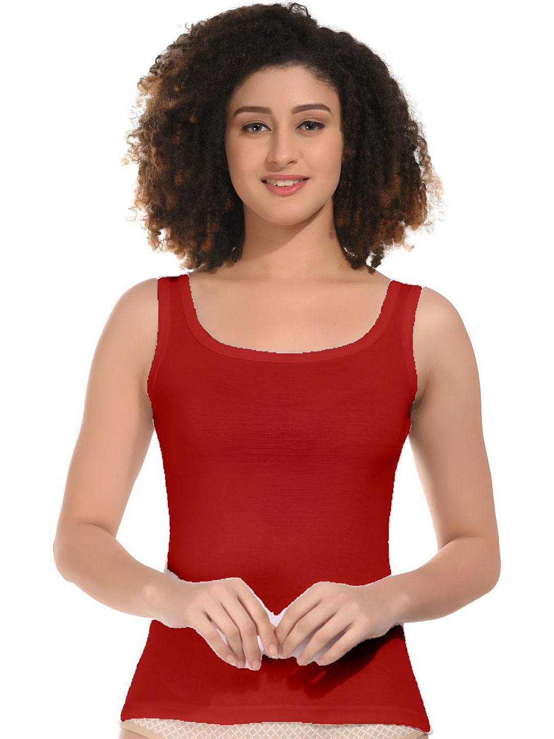 

BODYMIST Cotton Tank Top, Maroon
