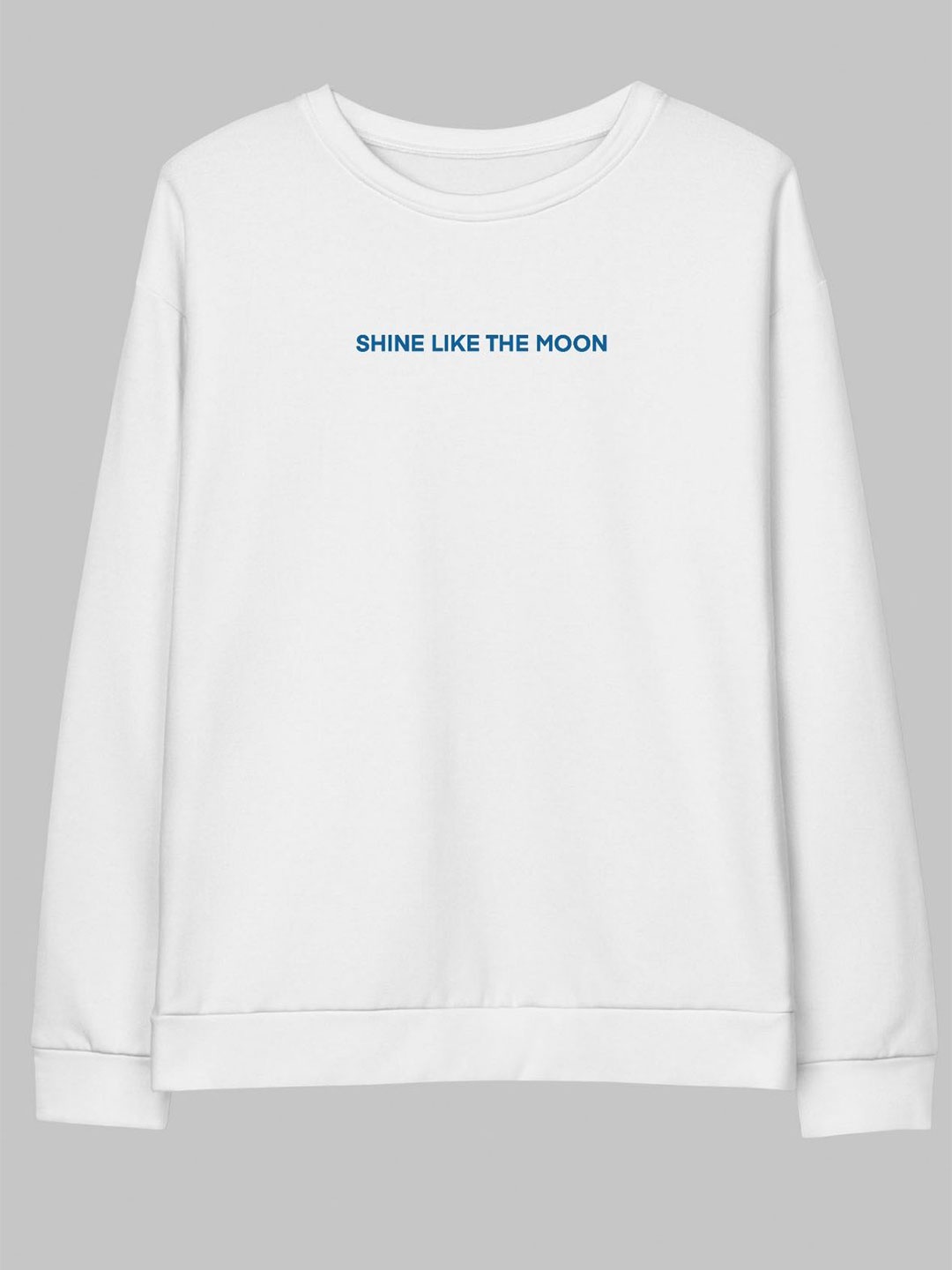 

TheBTclub Men Shine Like The Moon Printed Sweatshirt, White