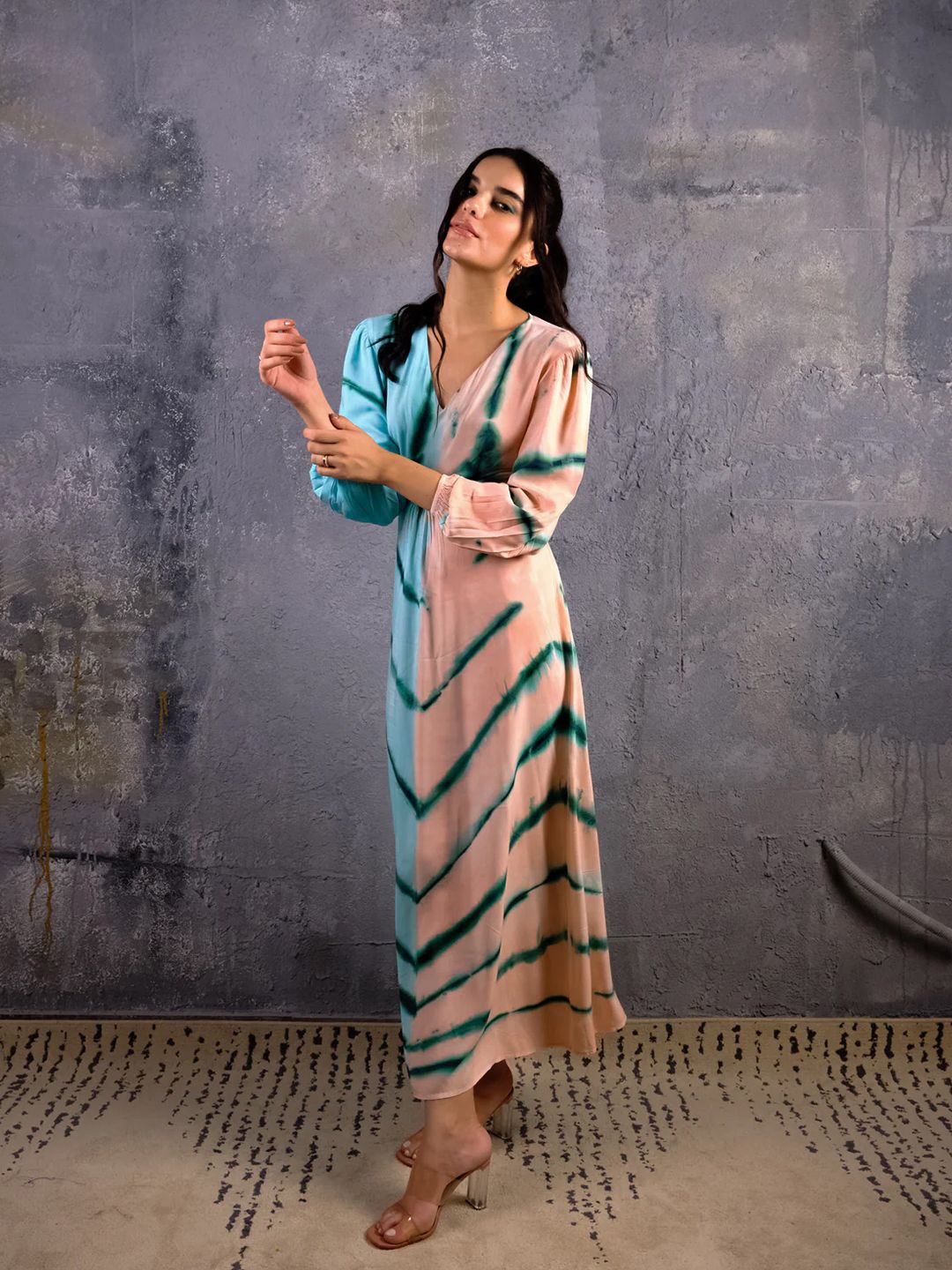 

Dorabi Striped Maxi Dress, Blue