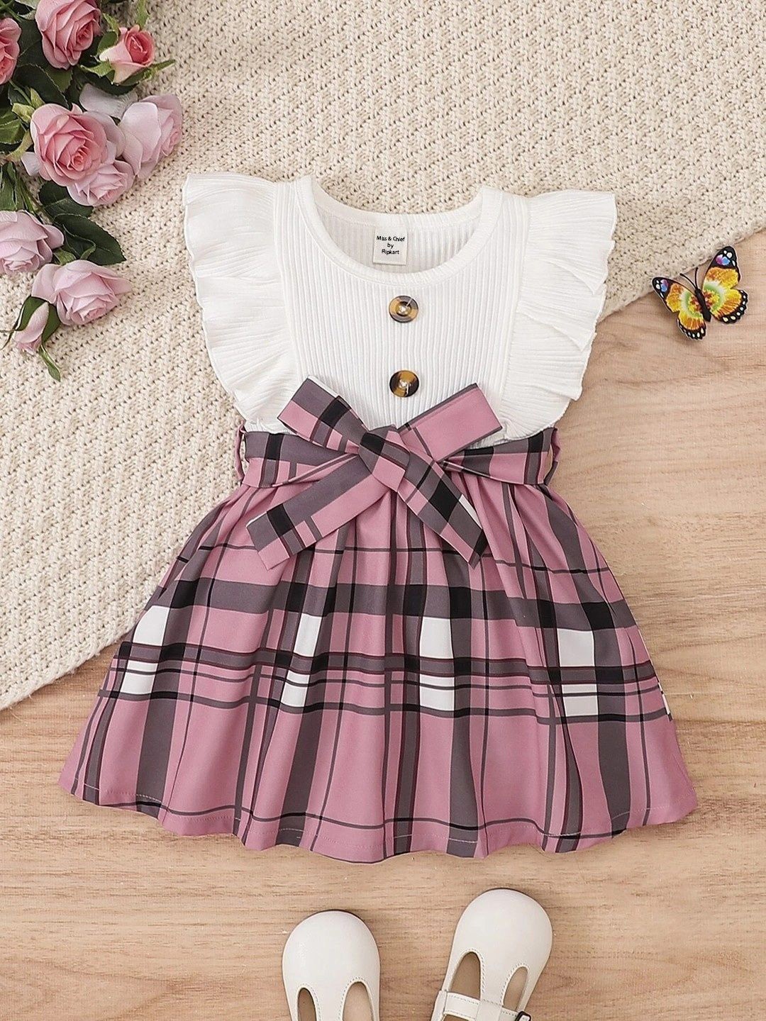 

Miss & Chief Embellished A-Line Dress, Pink