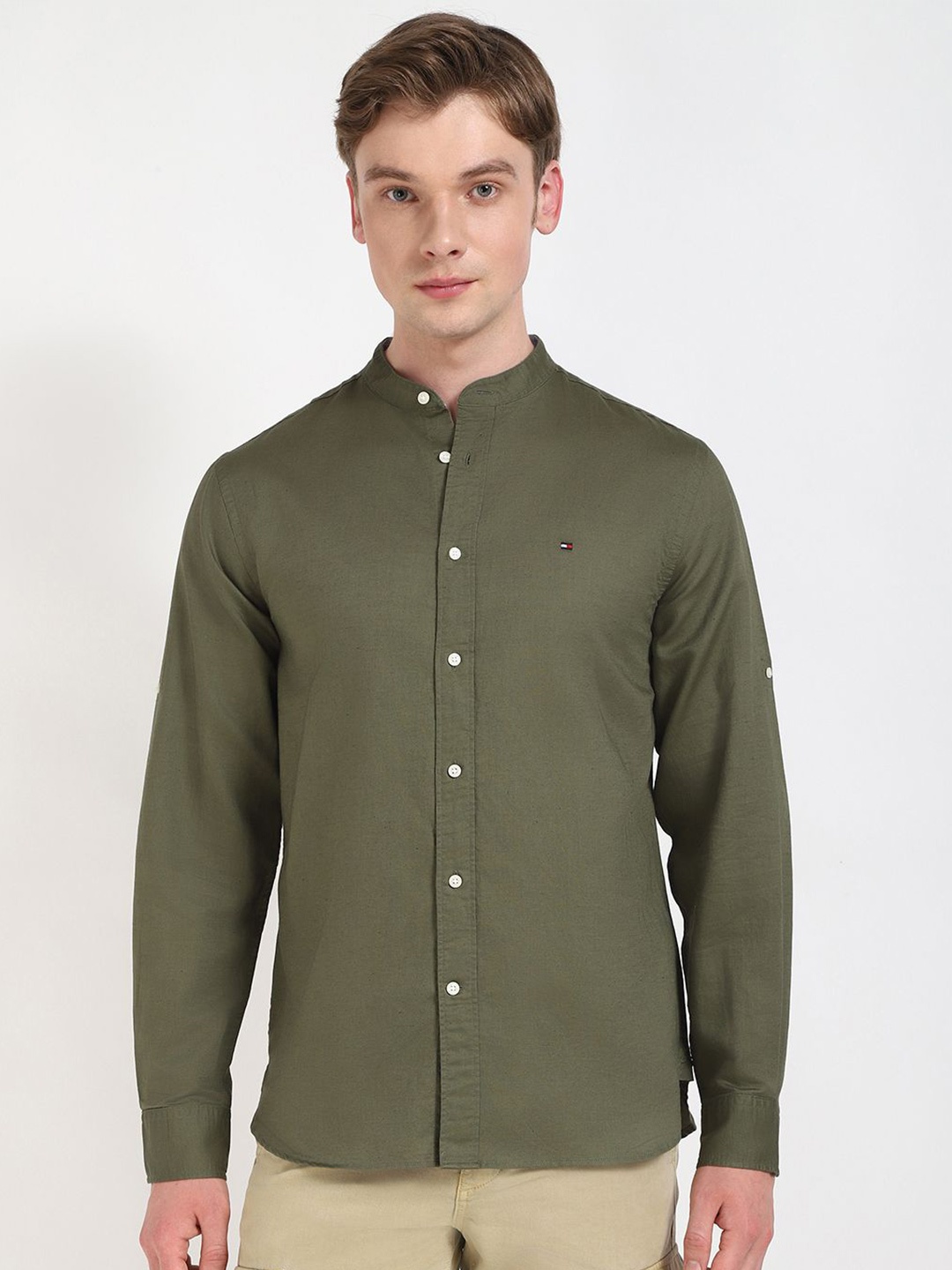 

Tommy Hilfiger Men Opaque Casual Shirt, Green