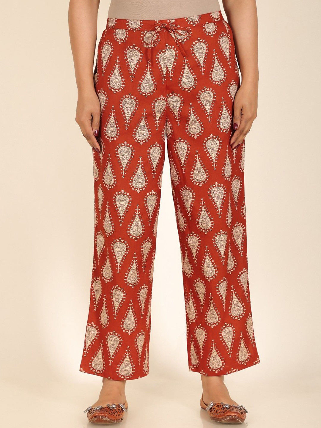

Aramya Women Printed Ethnic Palazzos, Orange