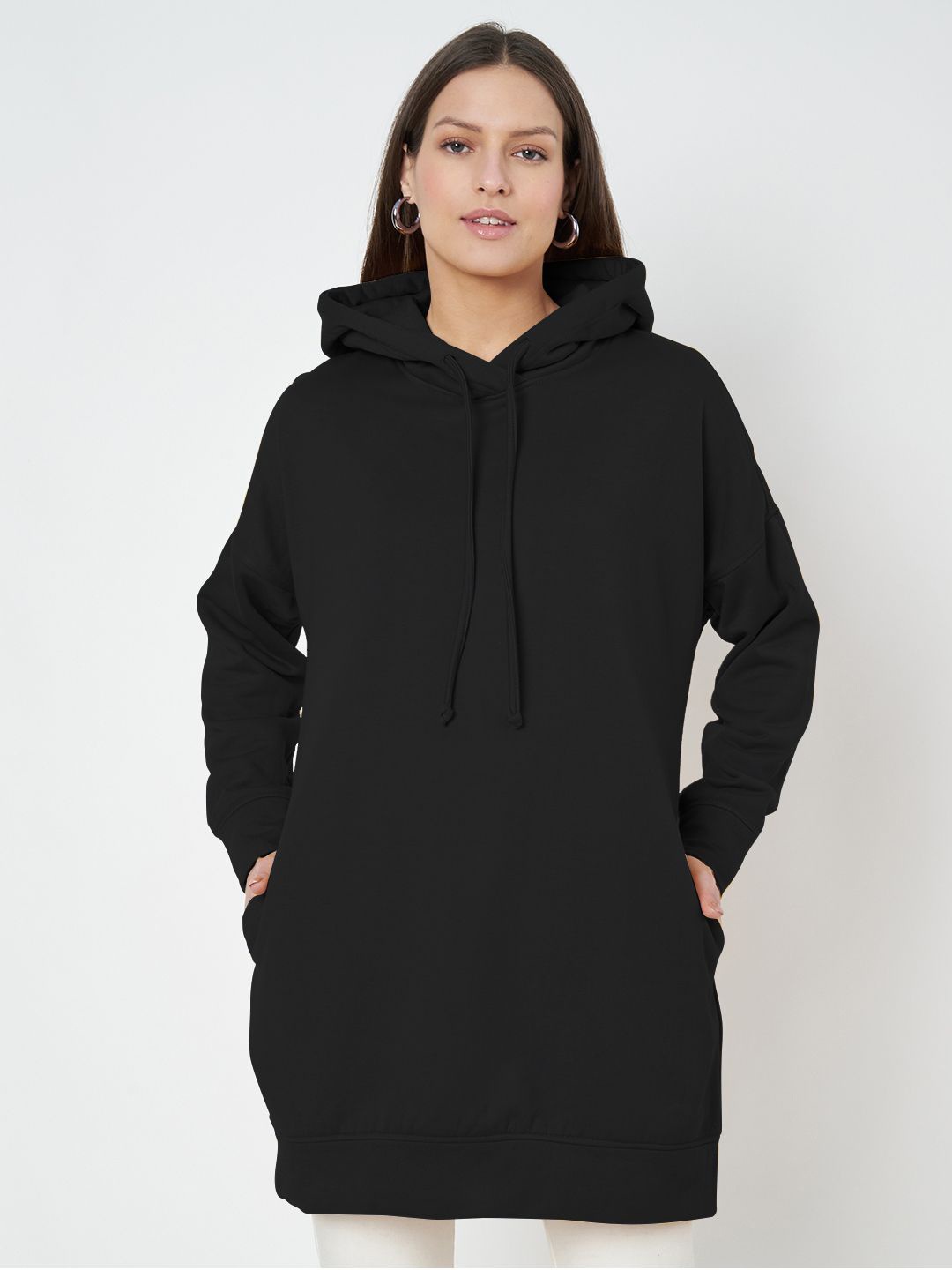 

BRINNS Women Hooded Pullover Sweatshirt, Black