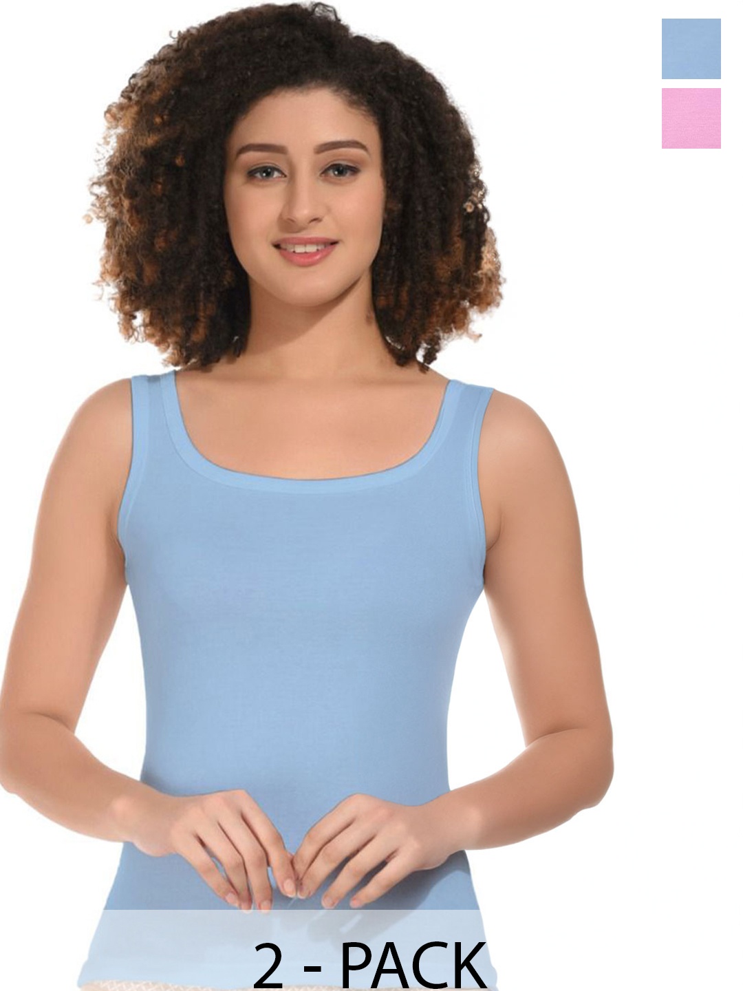 

BODYMIST Cotton Tank Top, Blue