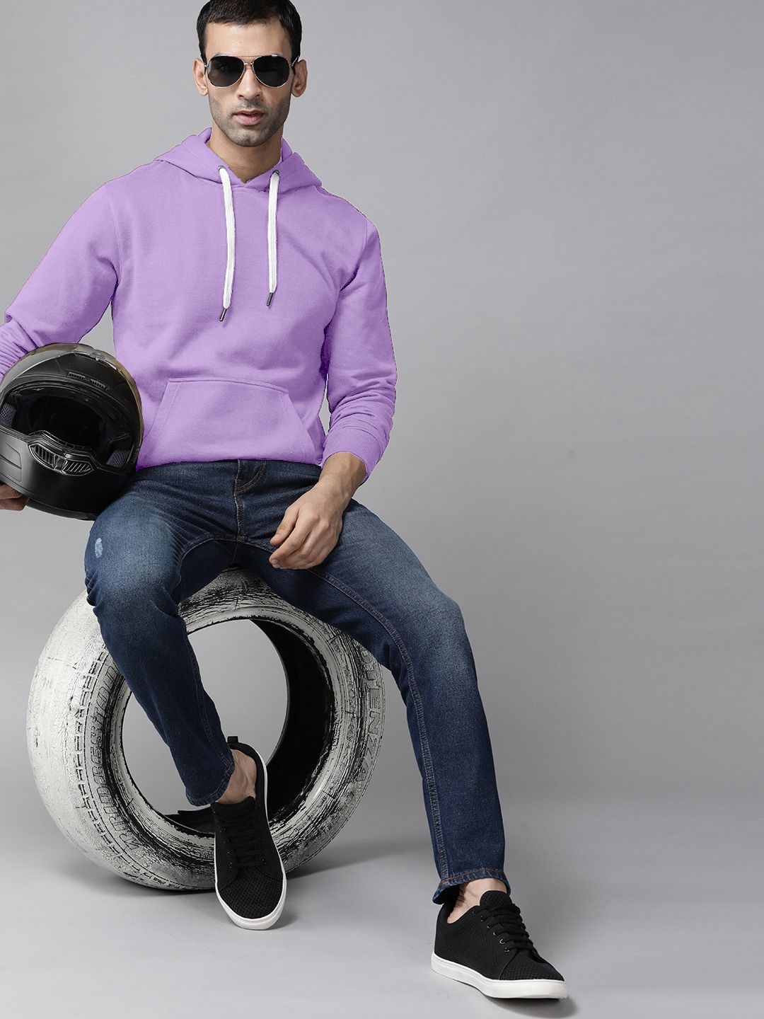 

ELLITI Men Hooded Sweatshirt, Lavender