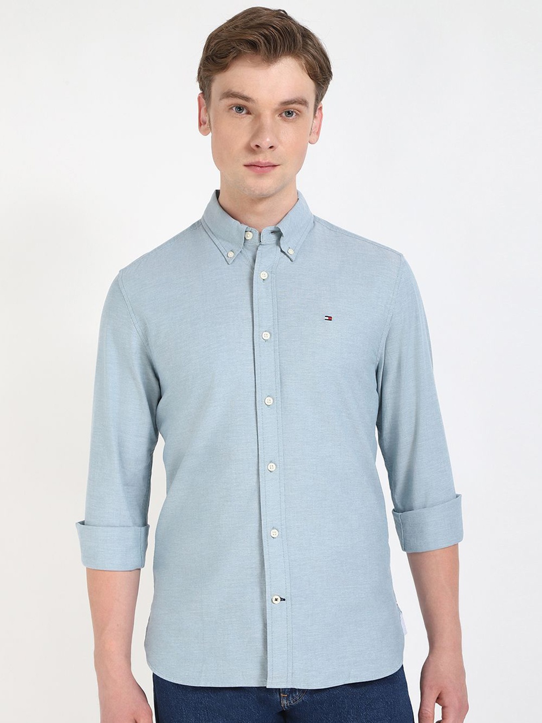 

Tommy Hilfiger Men Opaque Casual Shirt, Blue