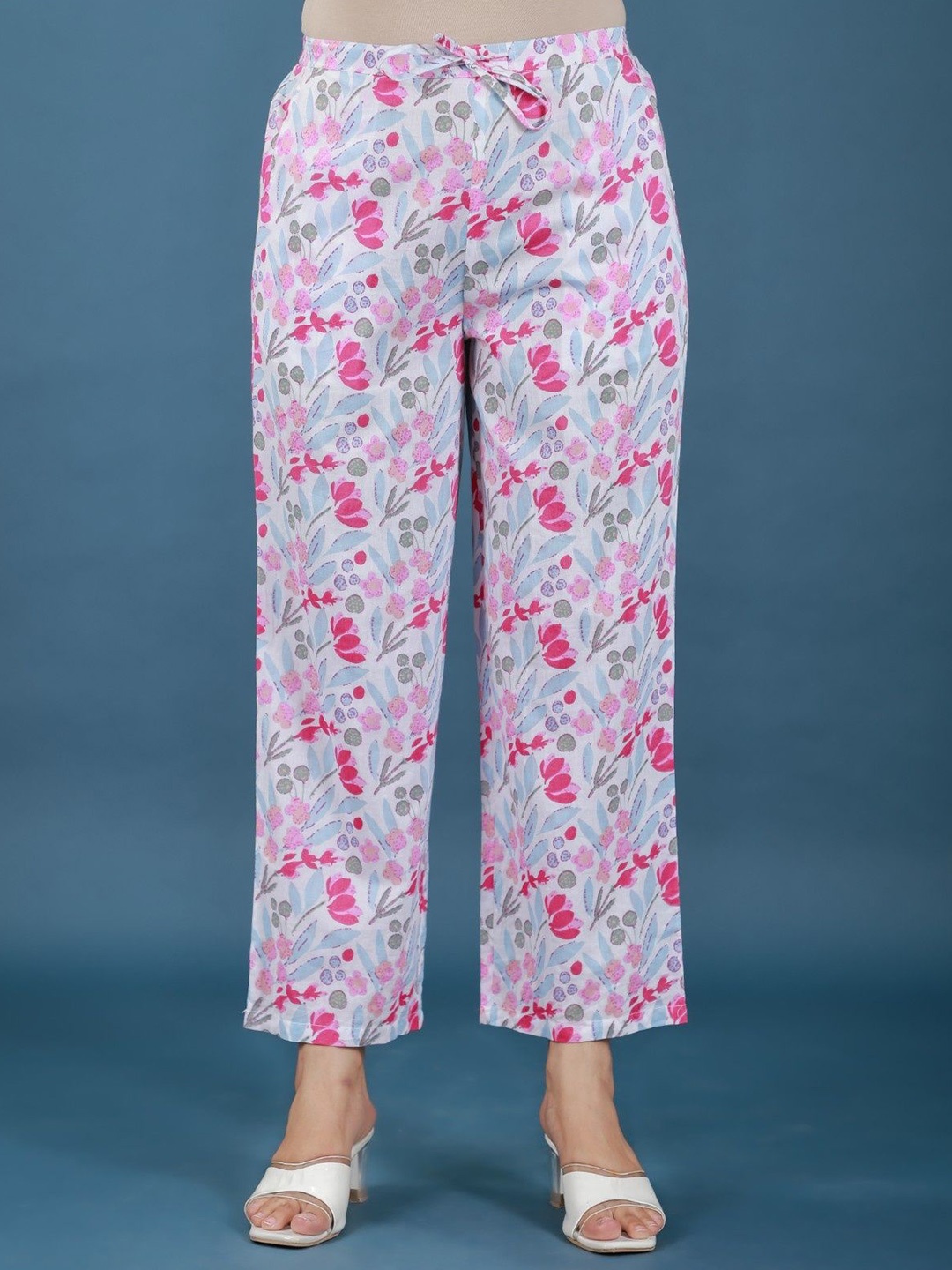 

Aramya Women Floral Printed Ethnic Palazzos, Pink
