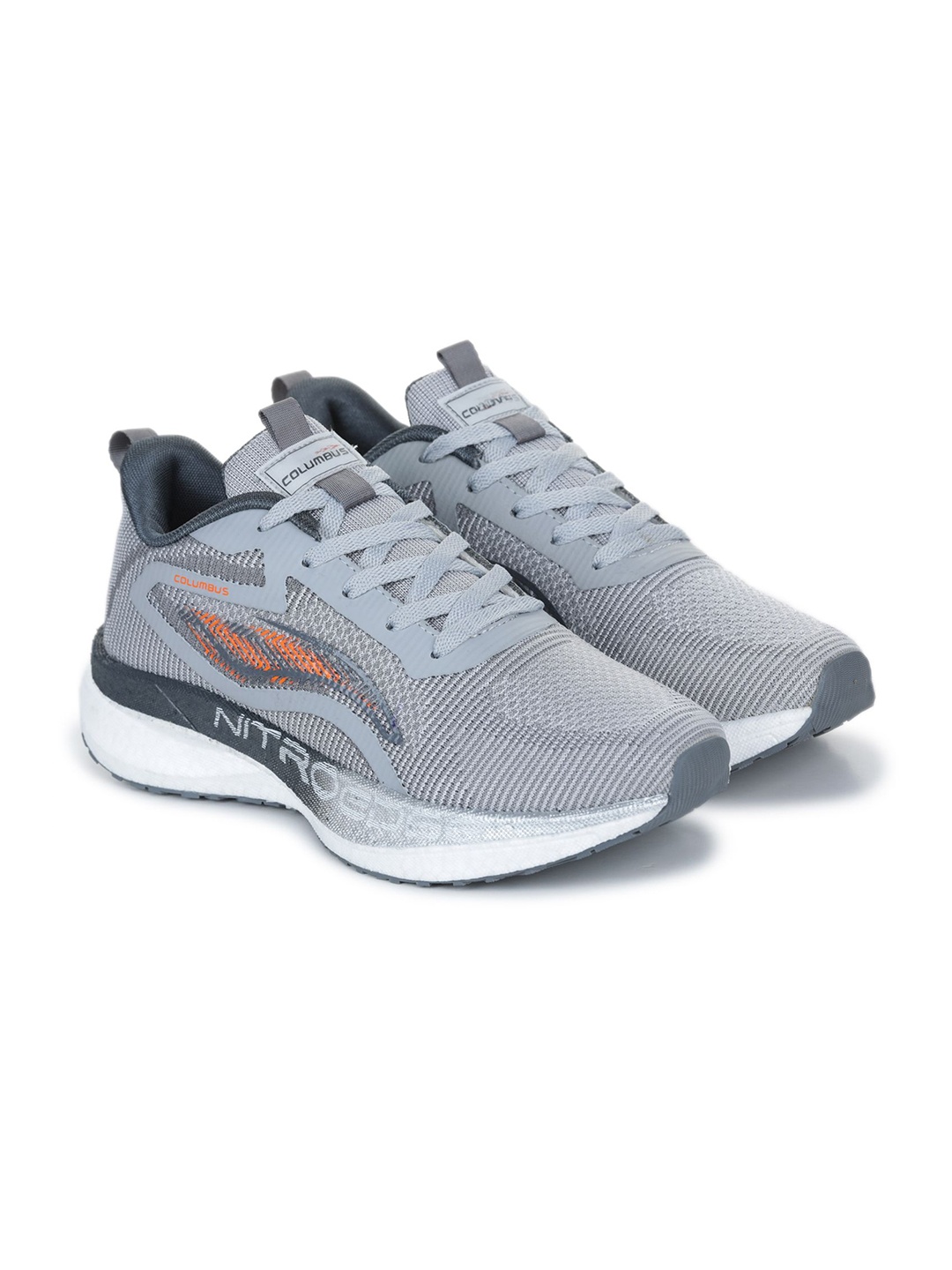 

Columbus Men Mesh Running Non-Marking Shoes, Grey