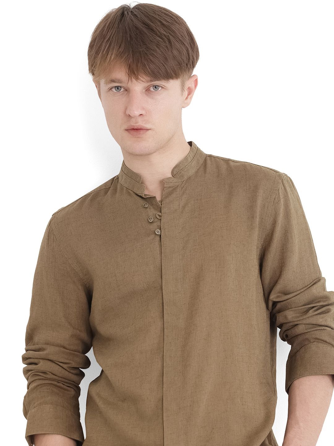 

RARE RABBIT Men Comfort Opaque Casual Shirt, Olive