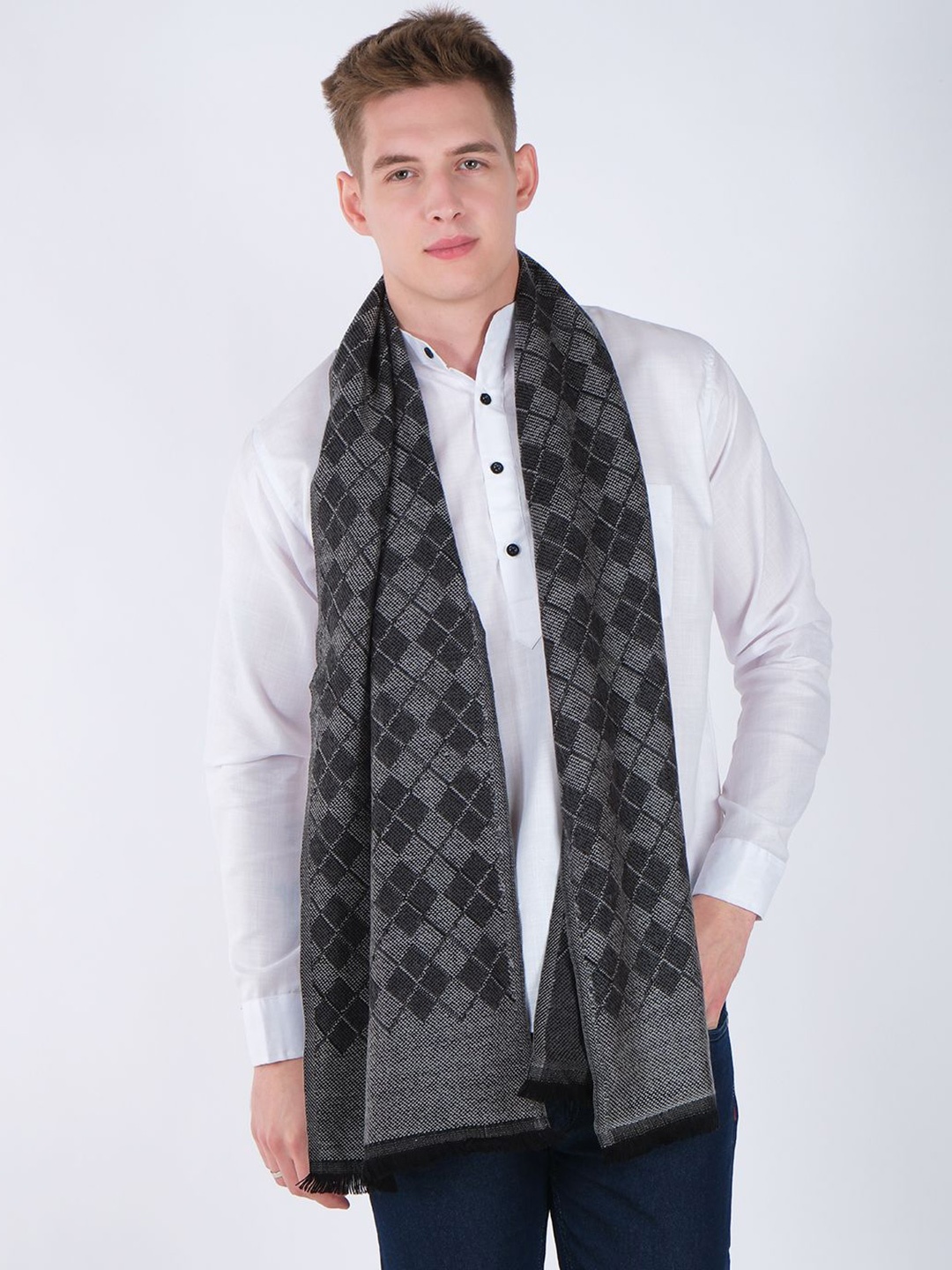 

Mast & Harbour Unisex Woollen Scarf, Grey