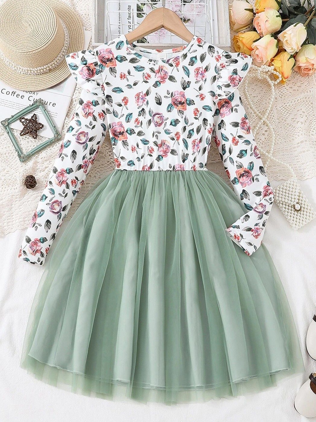 

Miss & Chief Embellished A-Line Dress, Green