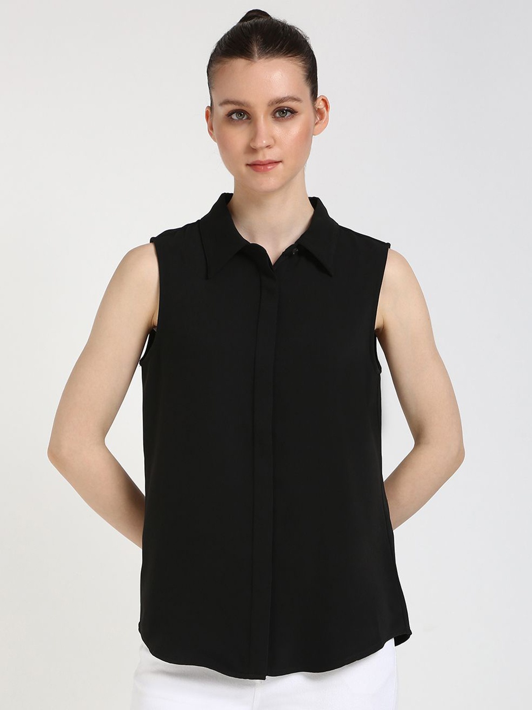 

Calvin Klein Jeans Shirt Style Top, Black