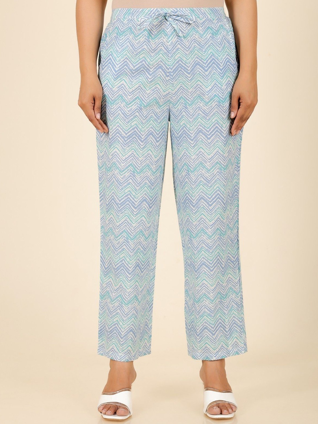 

Aramya Women Printed Ethnic Palazzos, Blue