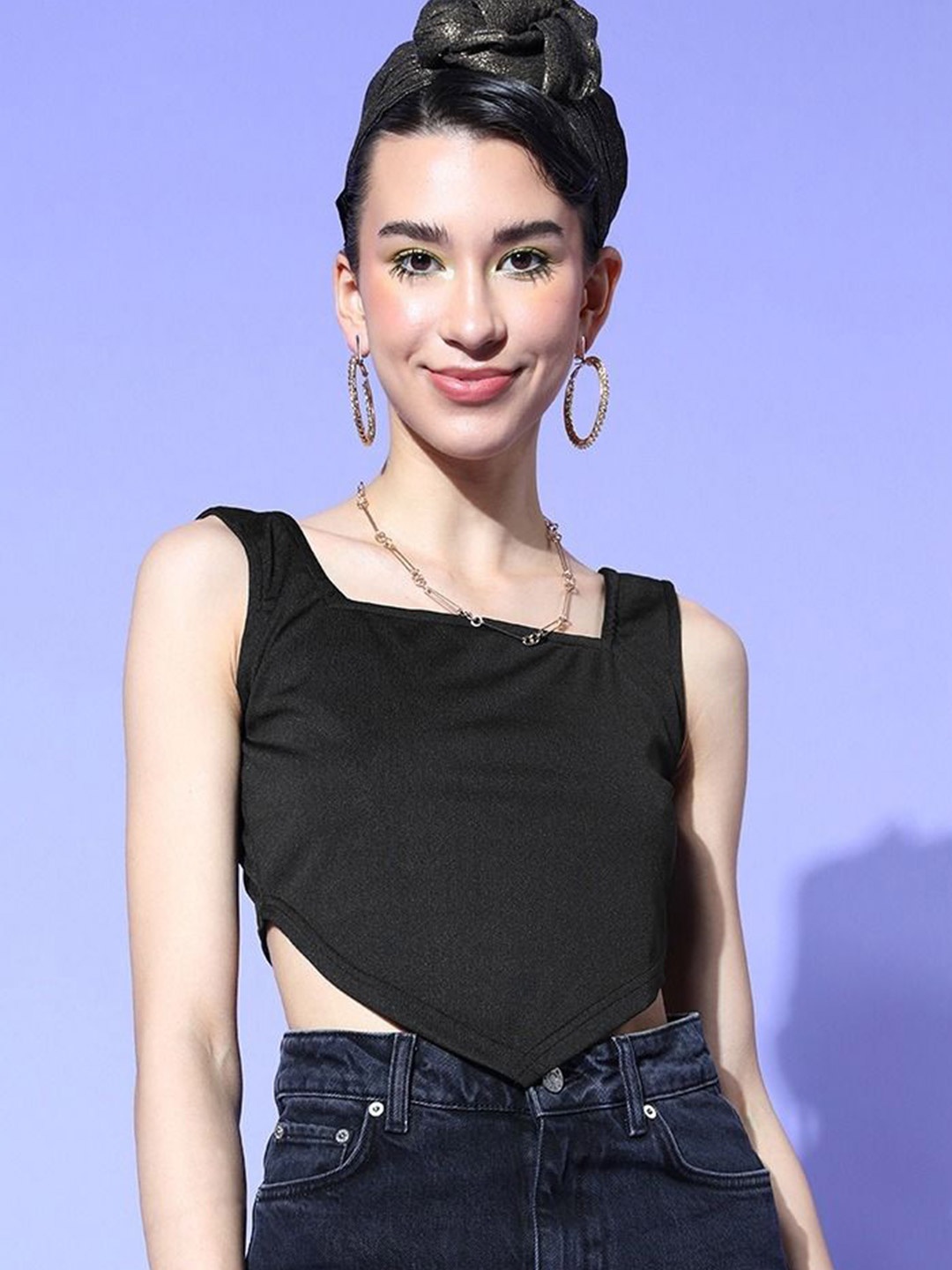 

Moda Rapido Crepe Top, Black
