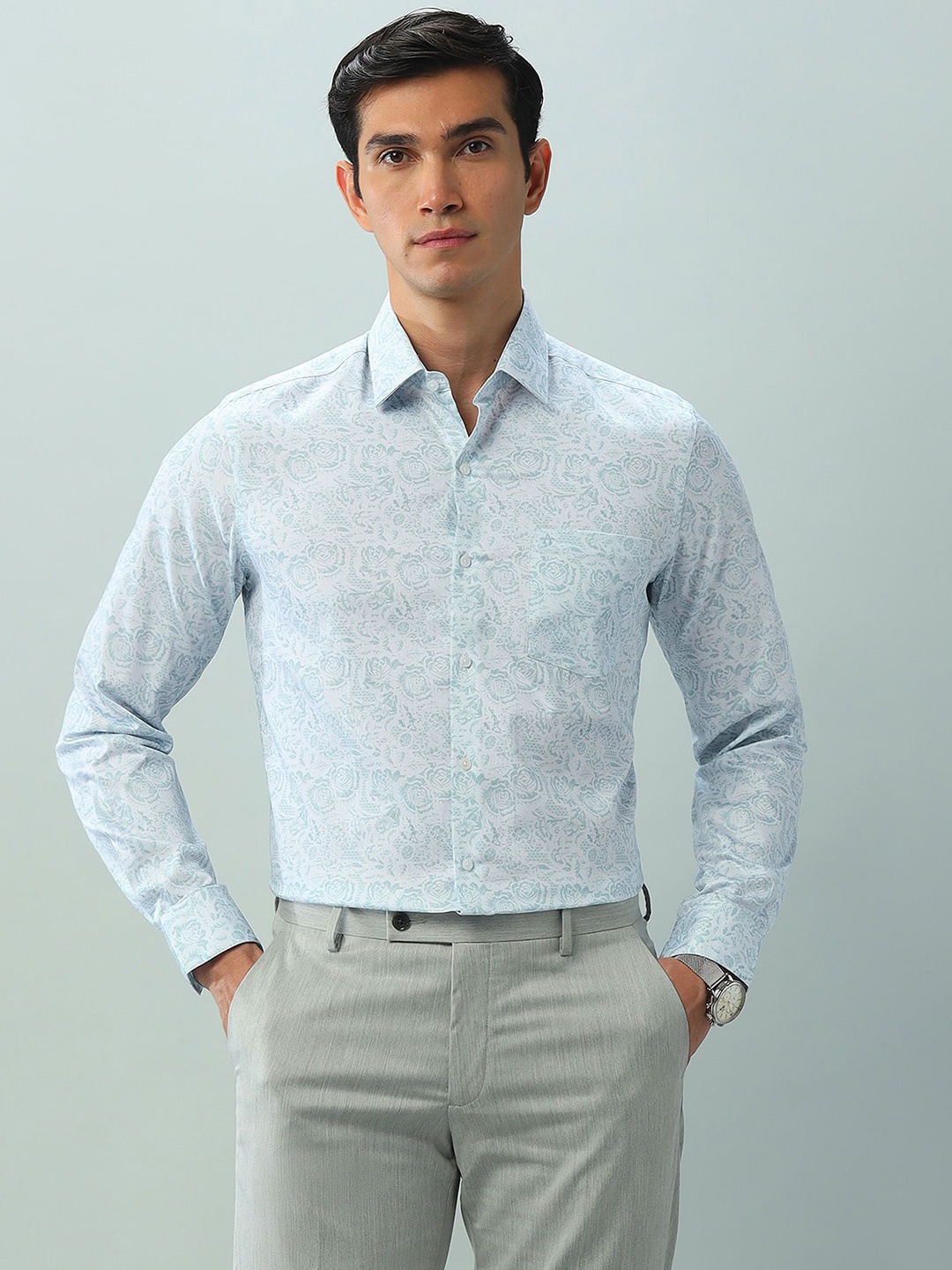 

Arrow Men Slim Fit Floral Opaque Printed Casual Shirt, Blue