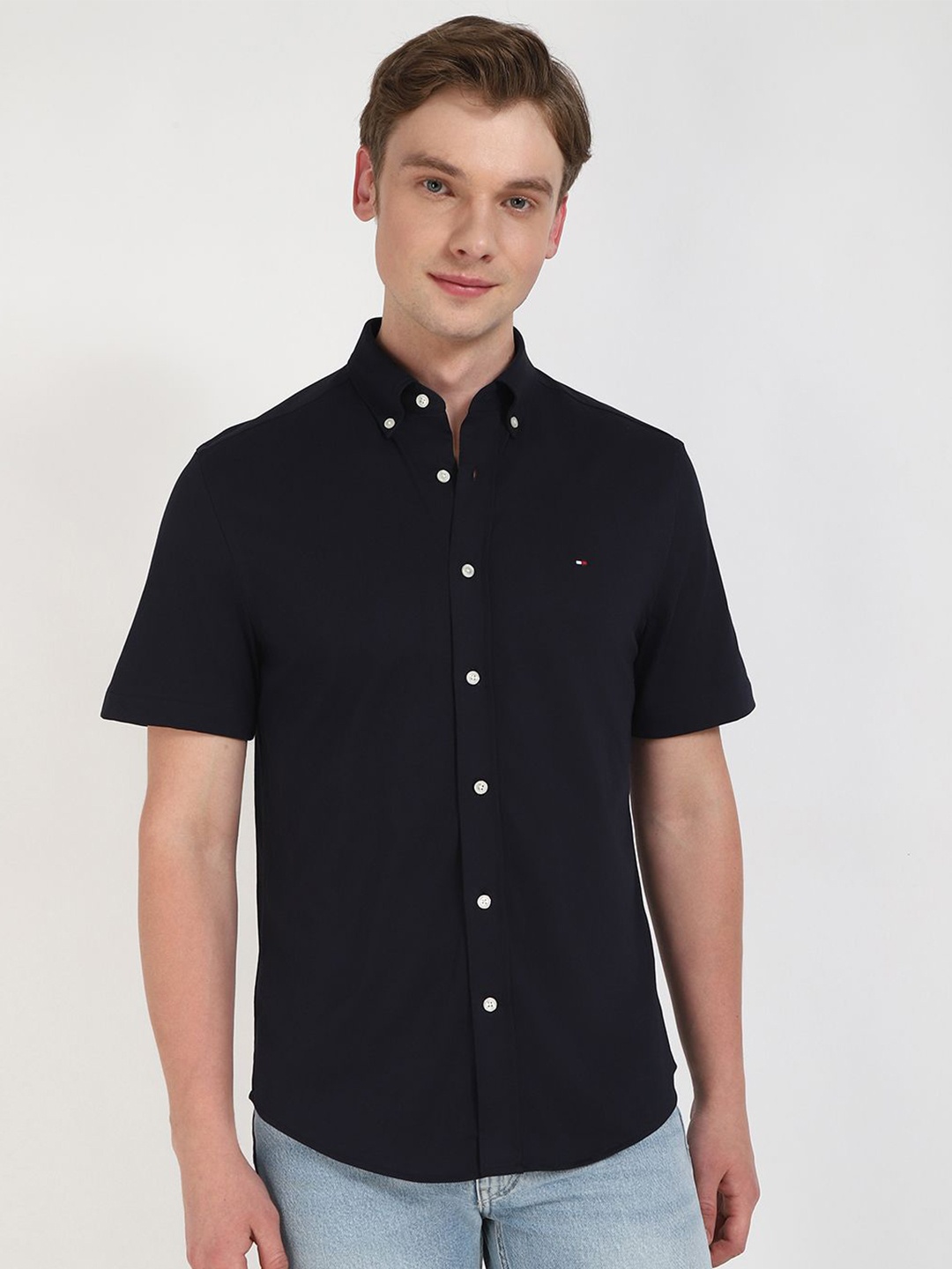 

Tommy Hilfiger Men Opaque Casual Shirt, Blue