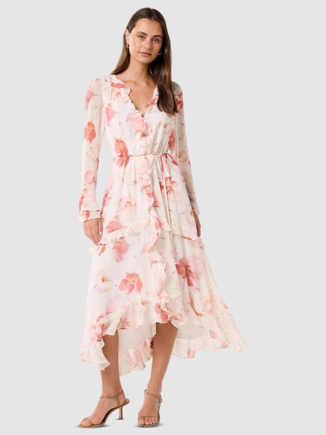 

Forever New Women Floral Printed A-Line Midi Dress, Multi