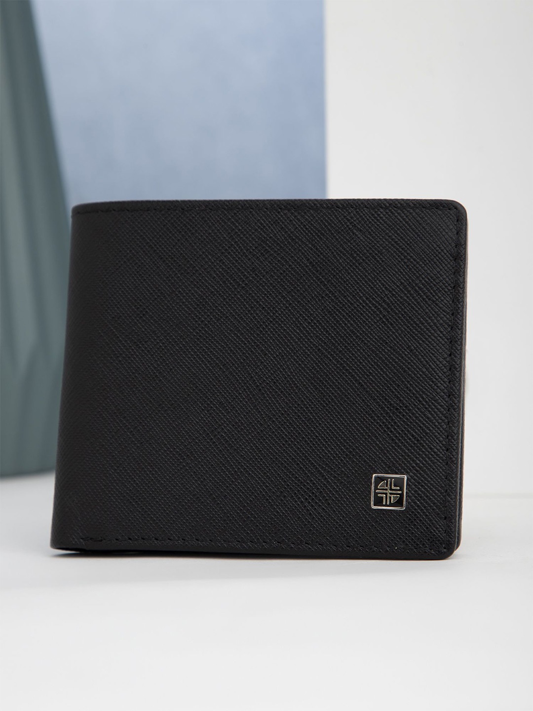 

Carlton London Men Leather Two Fold Wallet, Black
