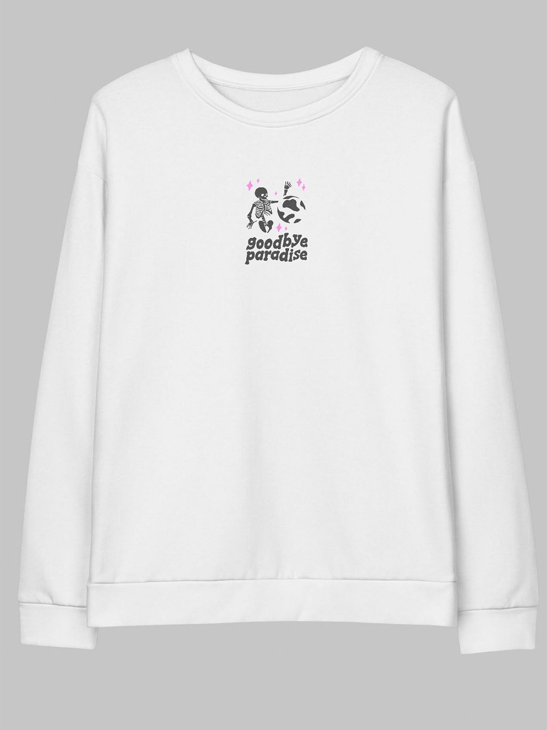 

TheBTclub Men Graphic Printed Cotton Sweatshirt, White