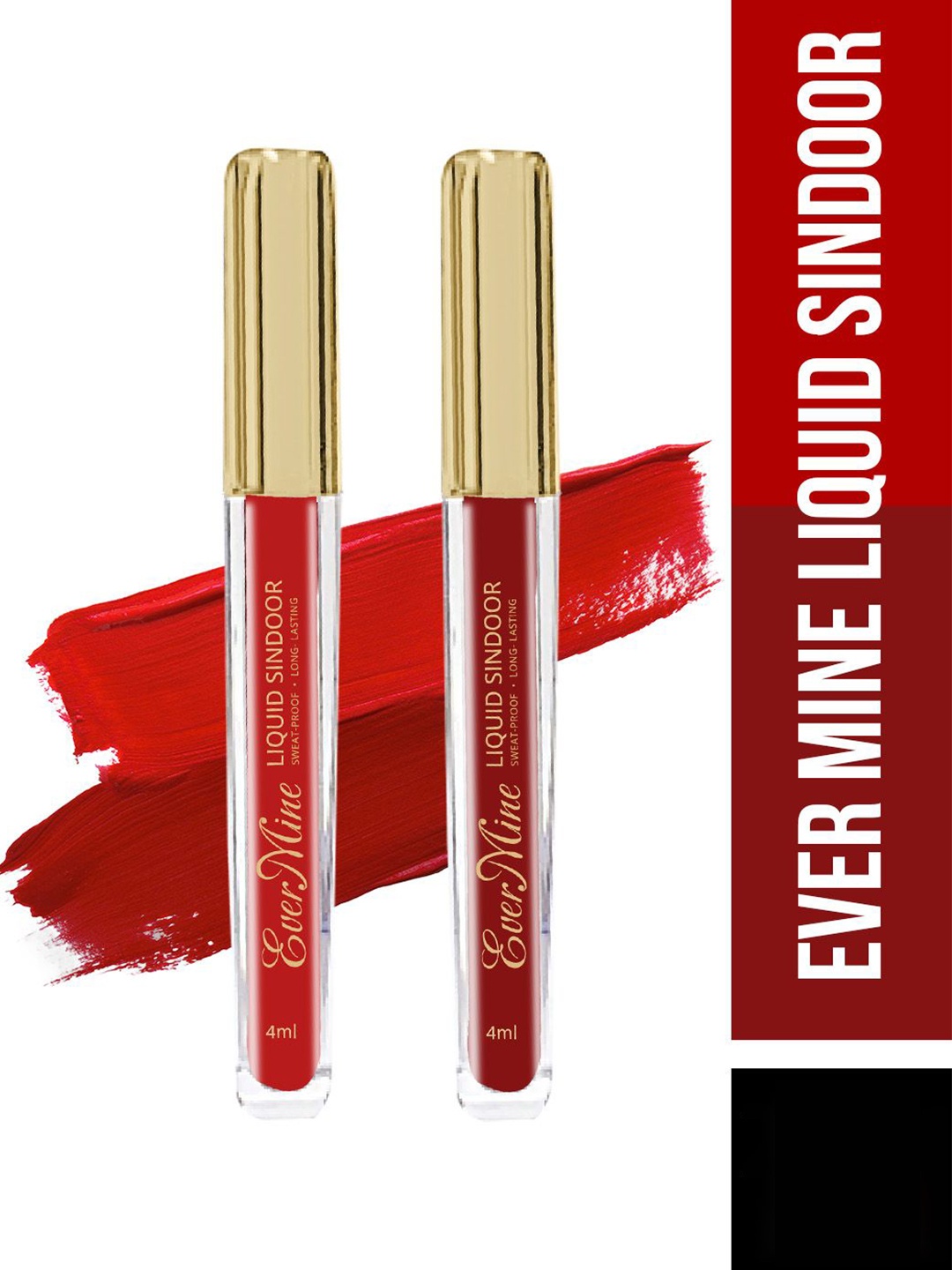 

Hilary Rhoda Ever Mine Set Of 2 Liquid Sindoor - 4 ml Each - Red-Maroon