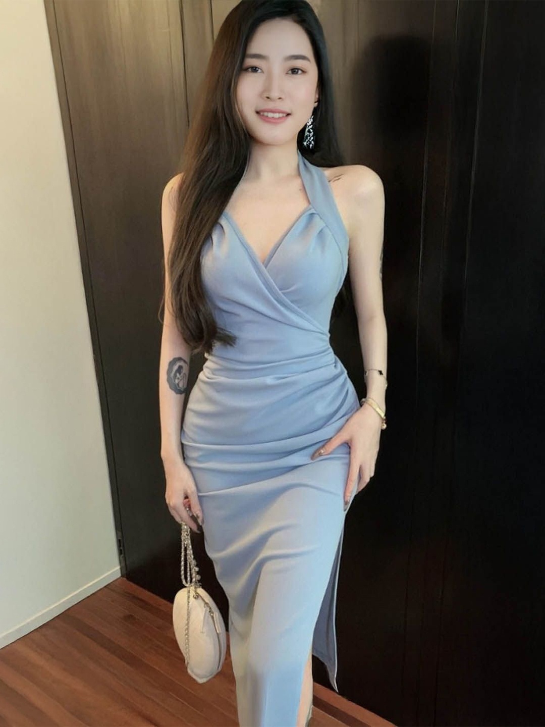 

StyleCast Women Bodycon Midi Dress, Blue