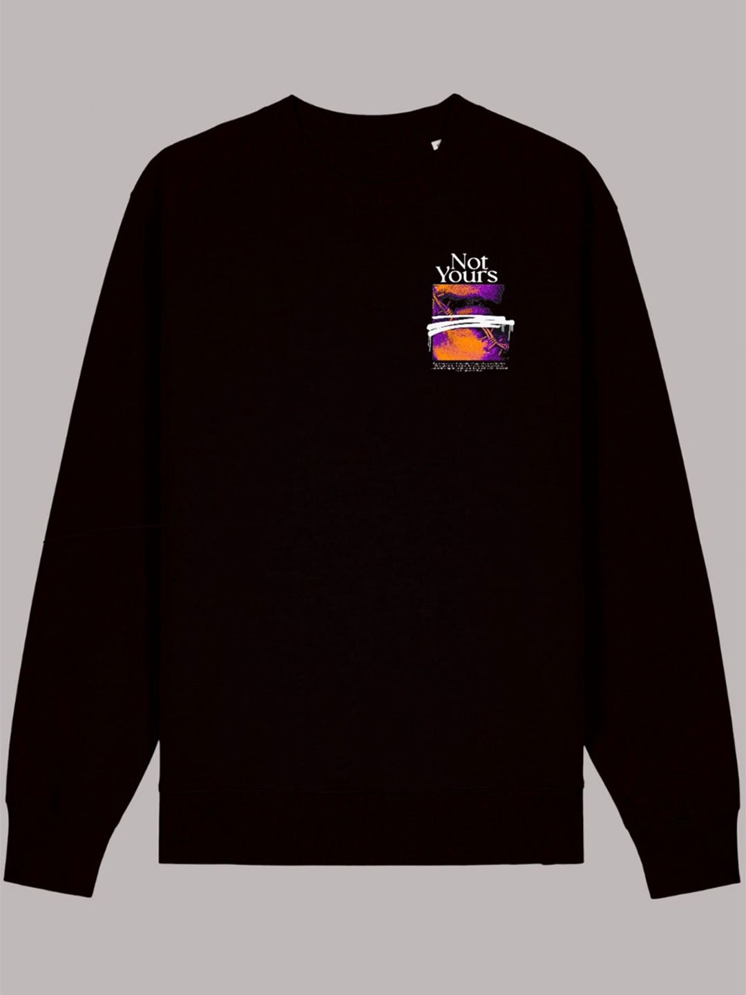 

TheBTclub Men Printed Round Neck Sweatshirt, Black