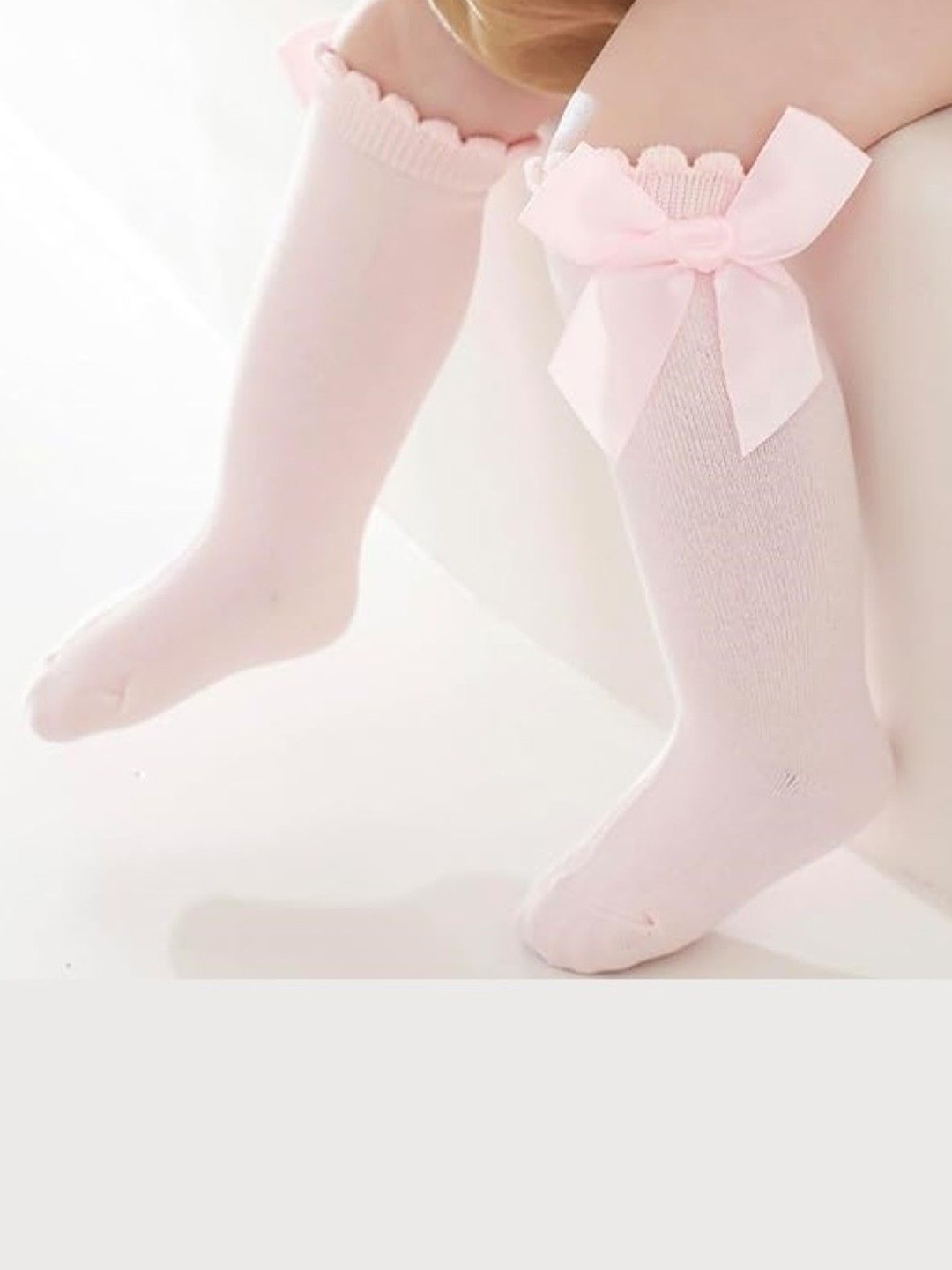 

EL REGALO Girls Knee Length Socks, Pink