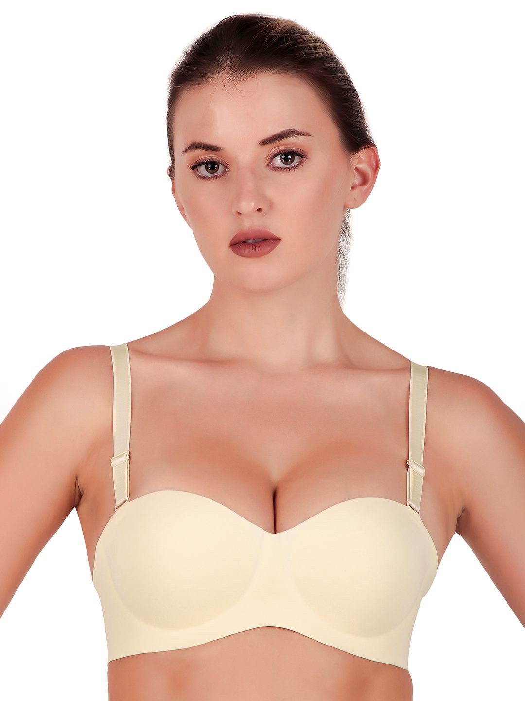 

Secret Lives Half Coverage Heavily Padded Push-Up Bra, Beige