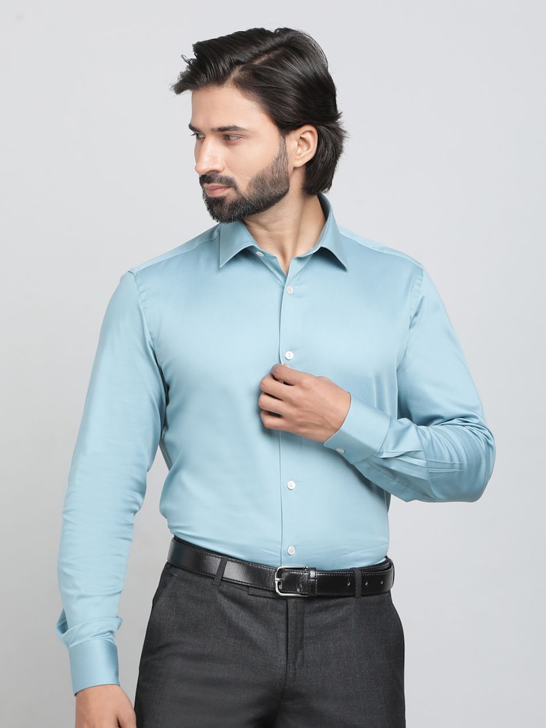 

WYRE Men Slim Fit Opaque Party Shirt, Blue