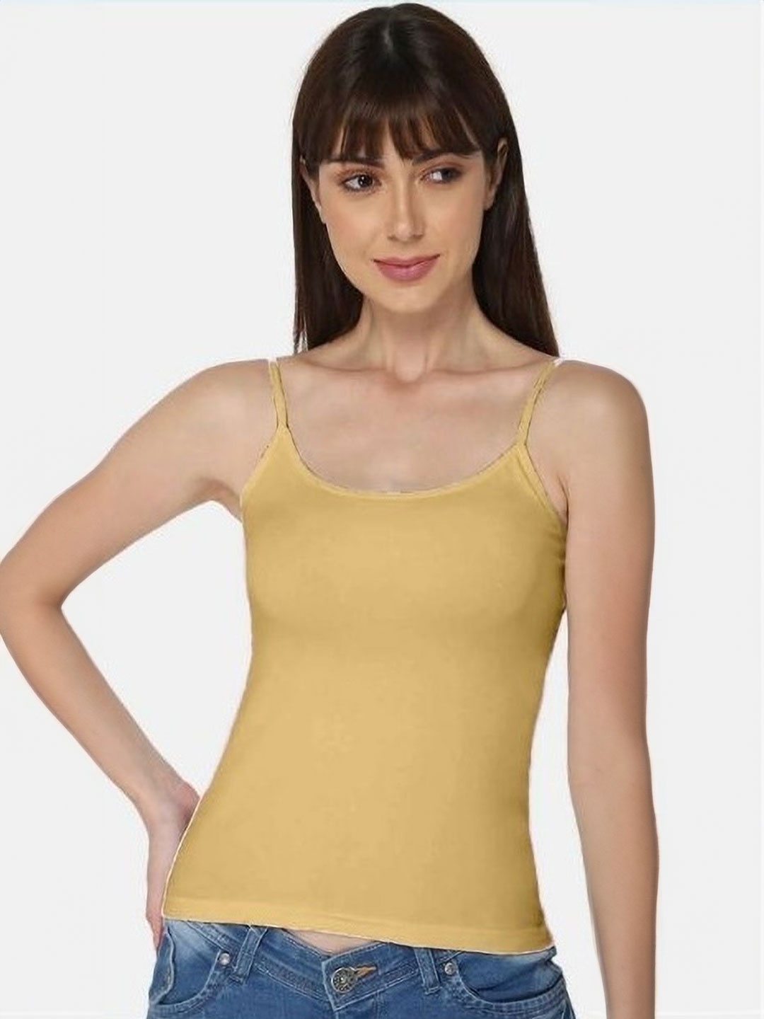 

BODYMIST Cotton Tank Top, Yellow