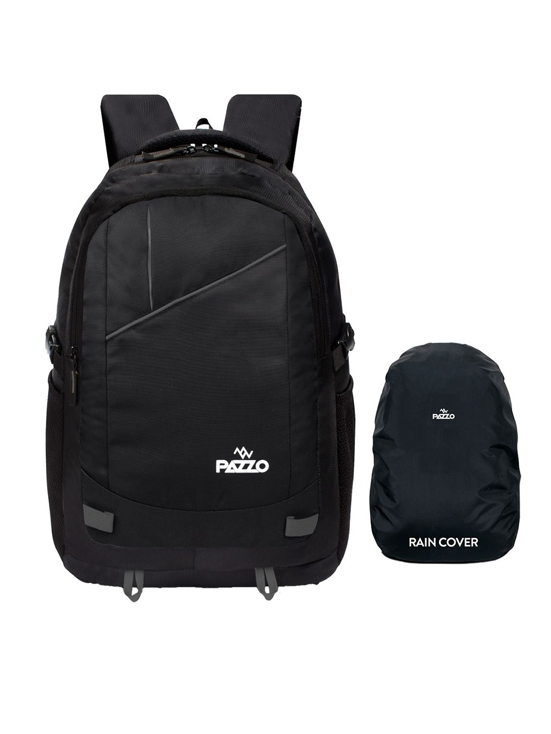 

PAZZO Unisex Backpack With Rain Cover, Black