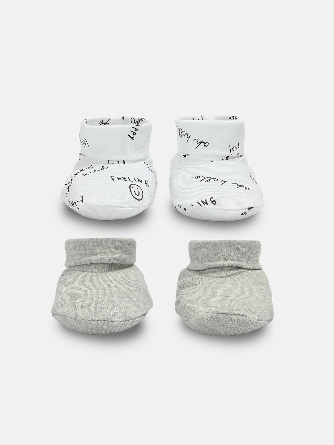 

MINI KLUB Boys Pack of 2 Cotton Booties, White