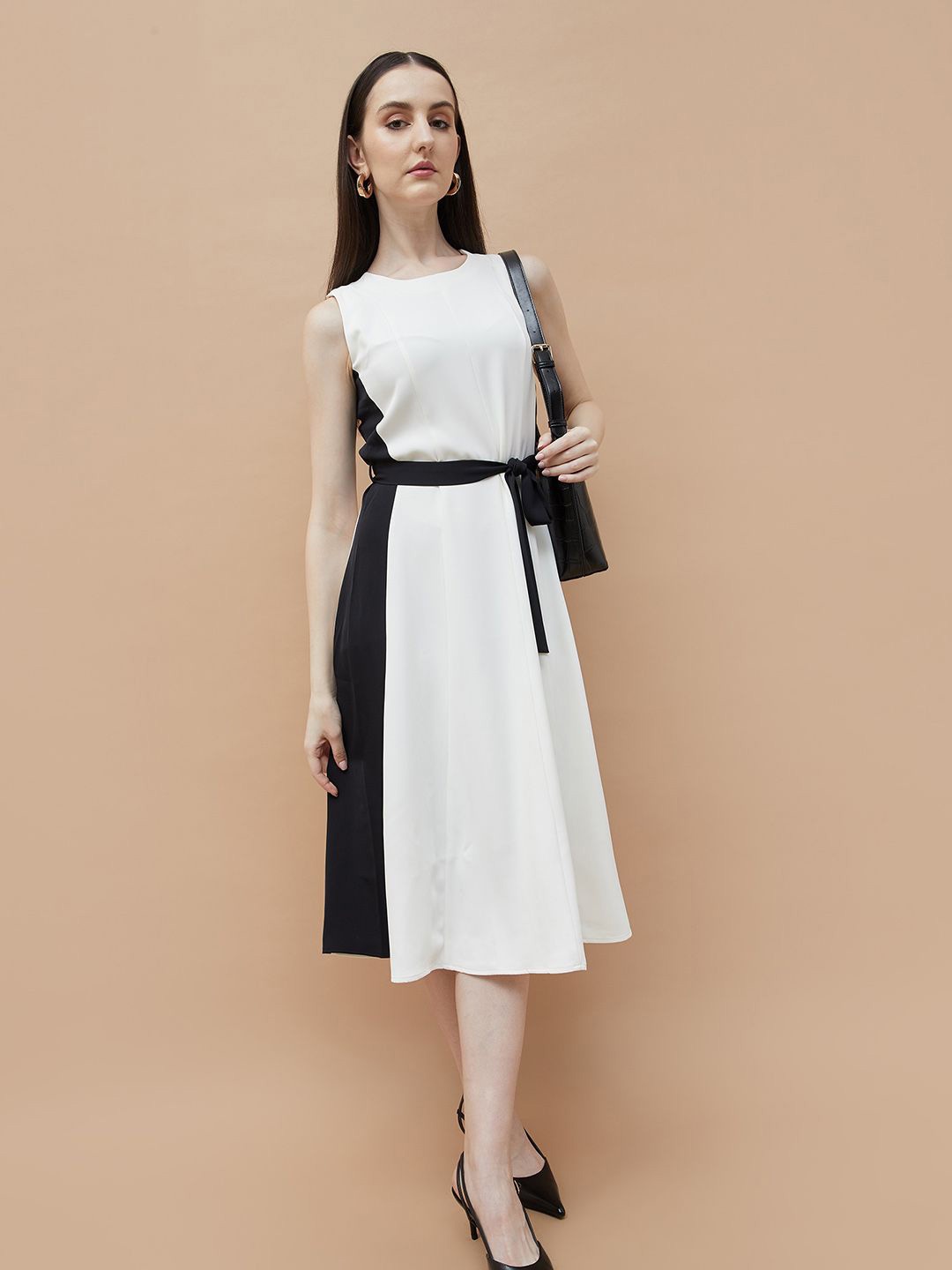 

CODE by Lifestyle Women Sleeveless A-Line Dress, Off white