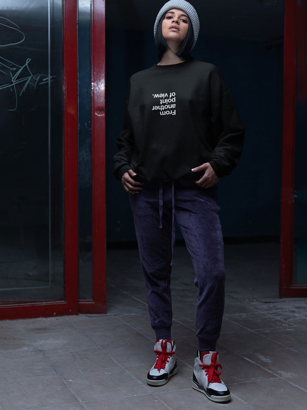 

TheBTclub Men Printed Sweatshirt, Black