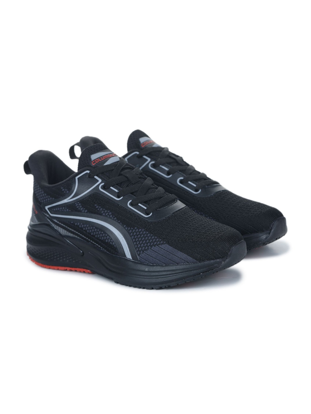 

Columbus Men Mesh Running Non-Marking Shoes, Black