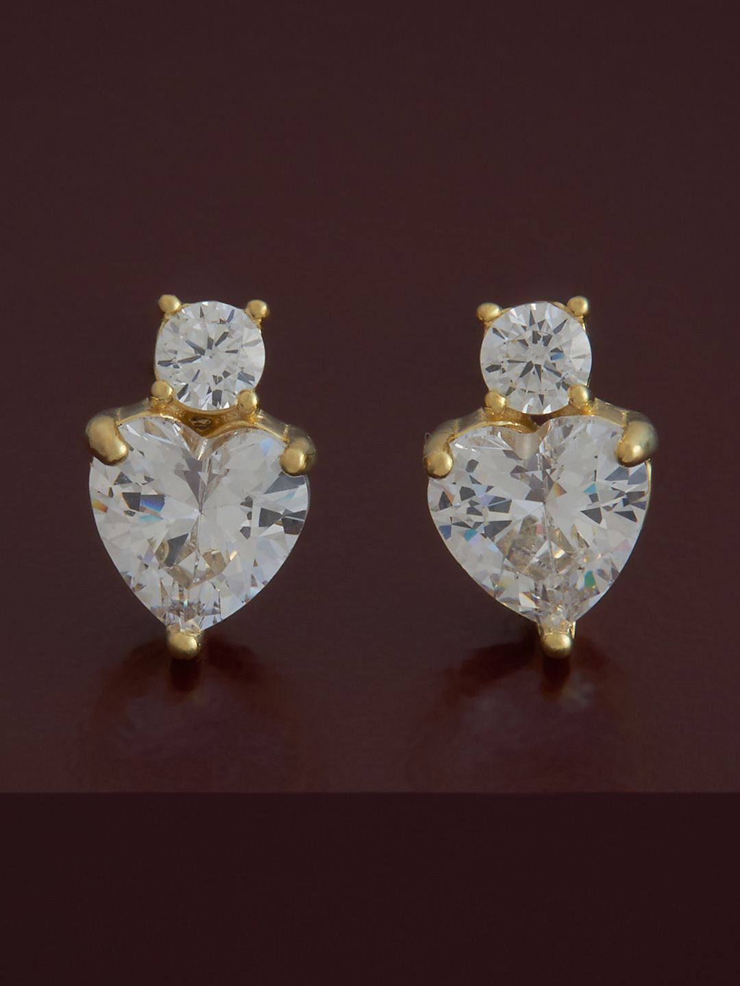 

Kushal's Fashion Jewellery 92.5 Sterling Silver Gold Plated Zircon Quirky Studs Earrings
