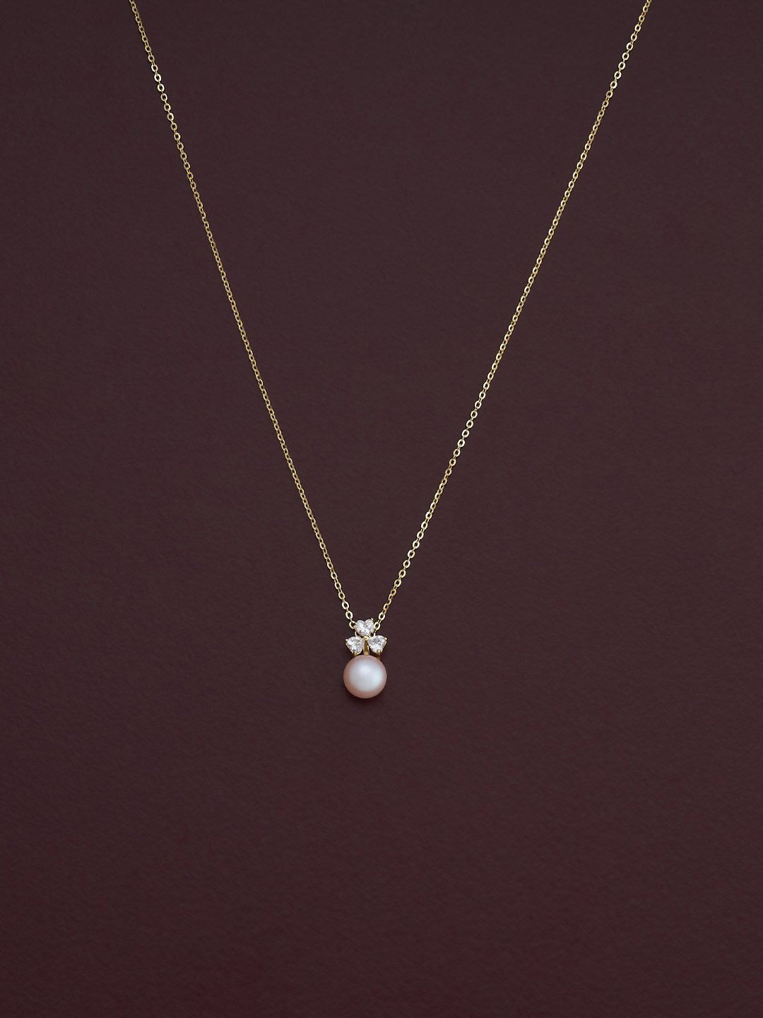 

Kushal's Fashion Jewellery 92.5 Pure Silver Gold-Plated Cubic Zirconia Minimal Chain